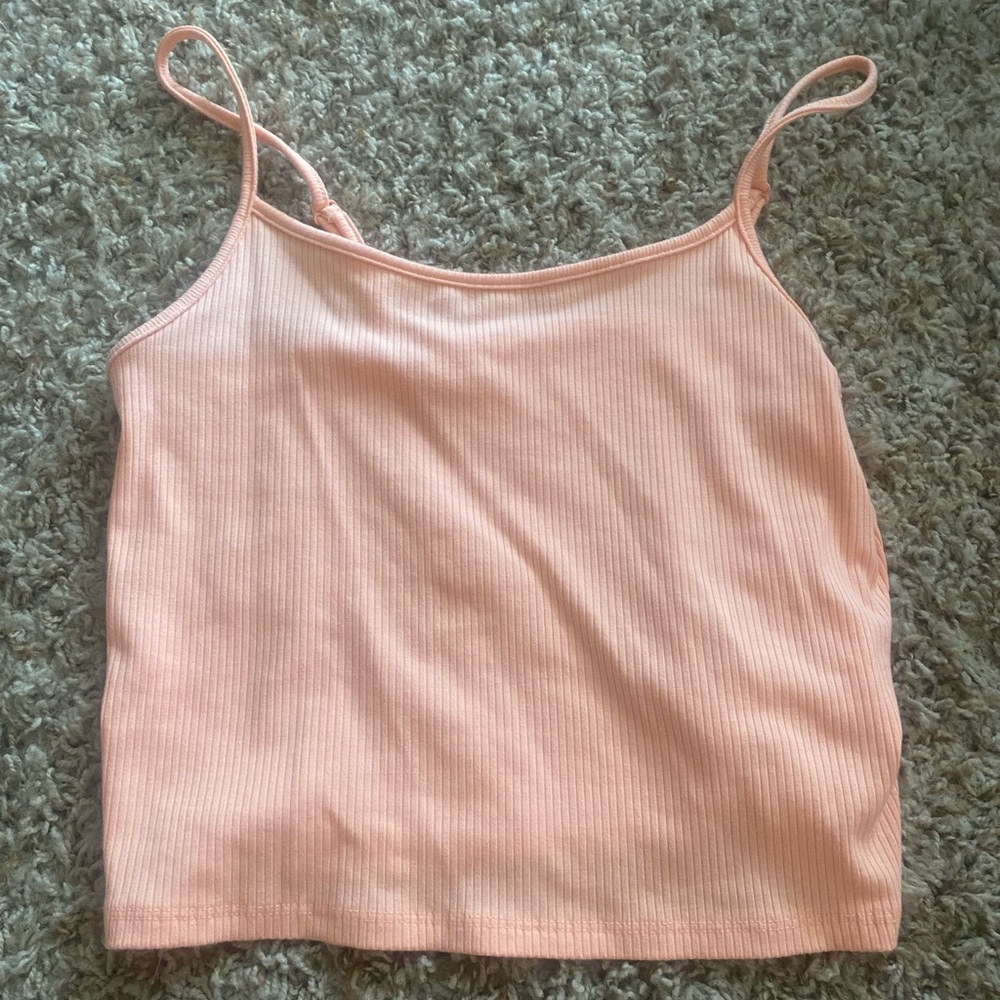 American Eagle orange crop top.